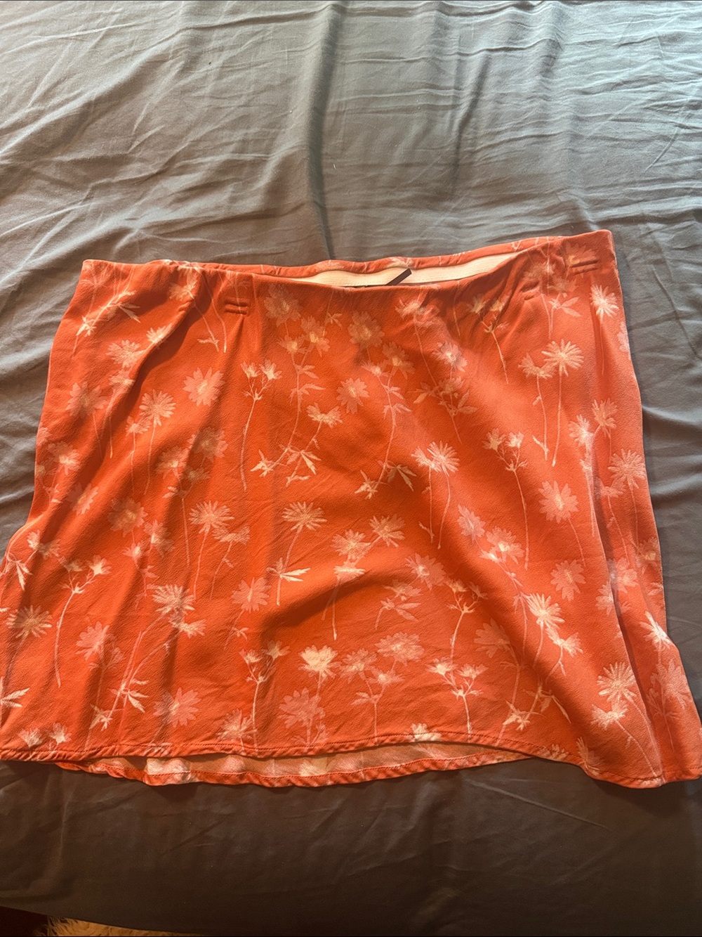 Anthropologie Coral Floral Mini Skirt